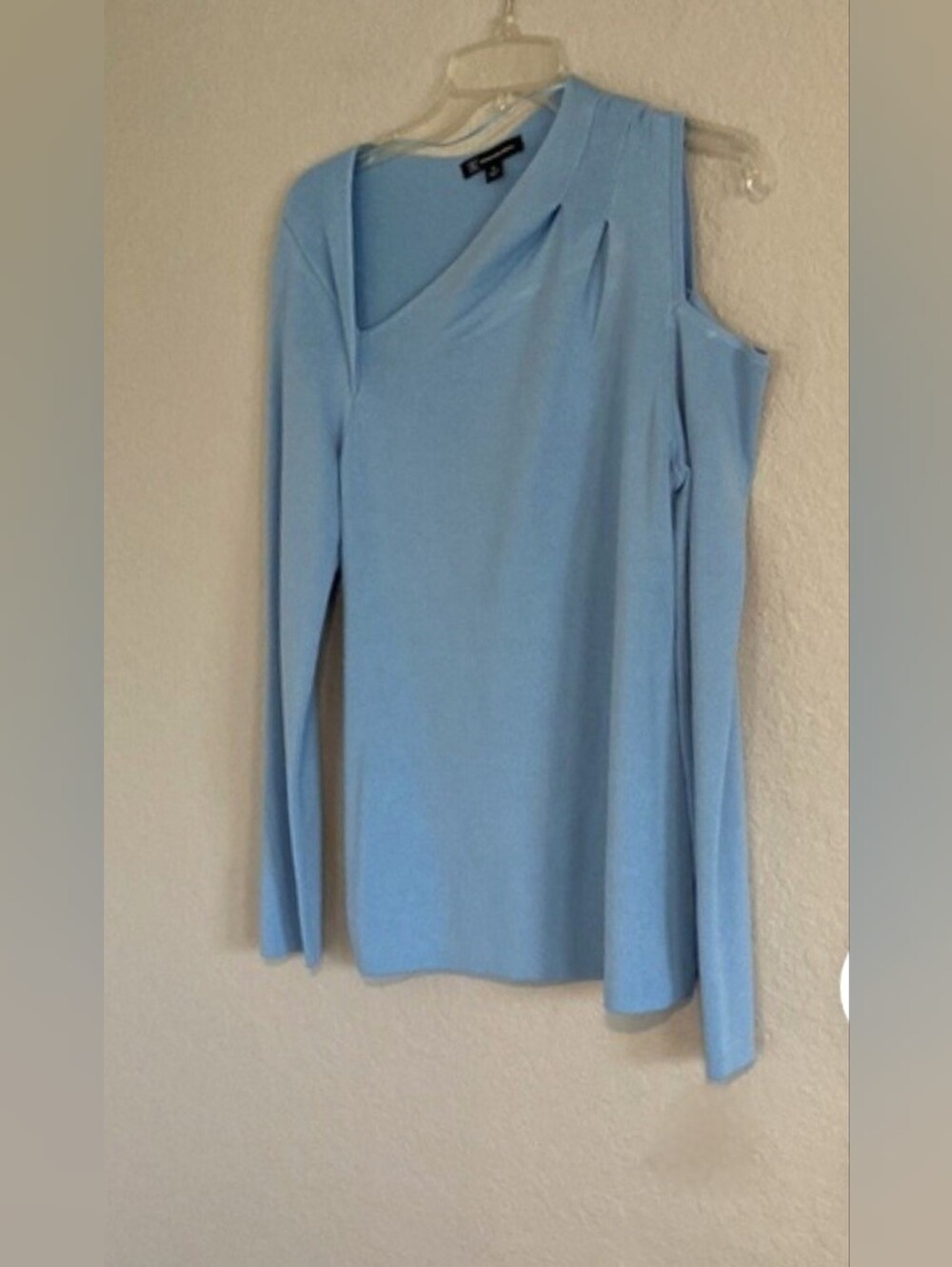 INC International Concepts Light Blue One-Shoulder Sweater